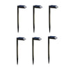 LED Solar Pathway Lights, Black, Outdoor Landscape Path Lighting, 6 Pack