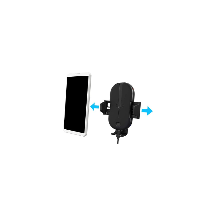Kenwood CAX-HL10Qi 15W Qi Wireless Charging Car Mount, Motorized Clamp with Infrared Sensor Lock, One-Touch Release, Fast Charging for Qi Enabled Phones
