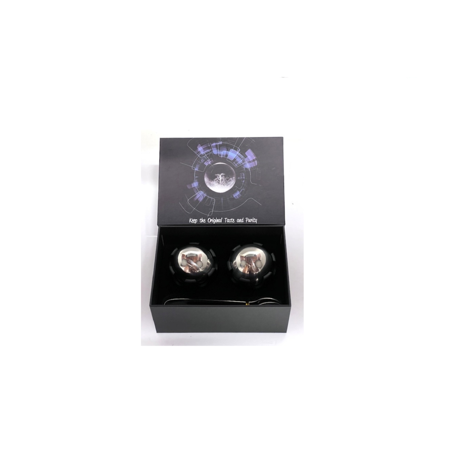 Certified Reusable Ice Cubes & Metal Chilling Stainless Steel Whiskey Balls Ice Stones Set of 2 Silver 2.2