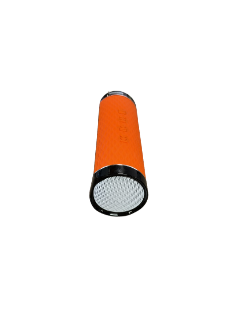 CERTIFIED Portable Speaker with FM Radio MICRO SD USB AUX Port & Built-In Rechargable Battery Orange - 7 x 2 x 2 inch