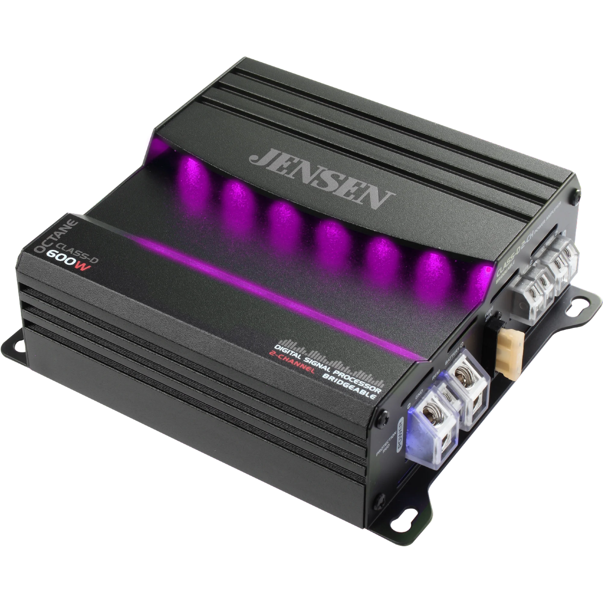 JENSEN XDA92RB Class D 2-Channel Bridgeable Amplifier with 80 Watts RMS x 2 , 600 Watts