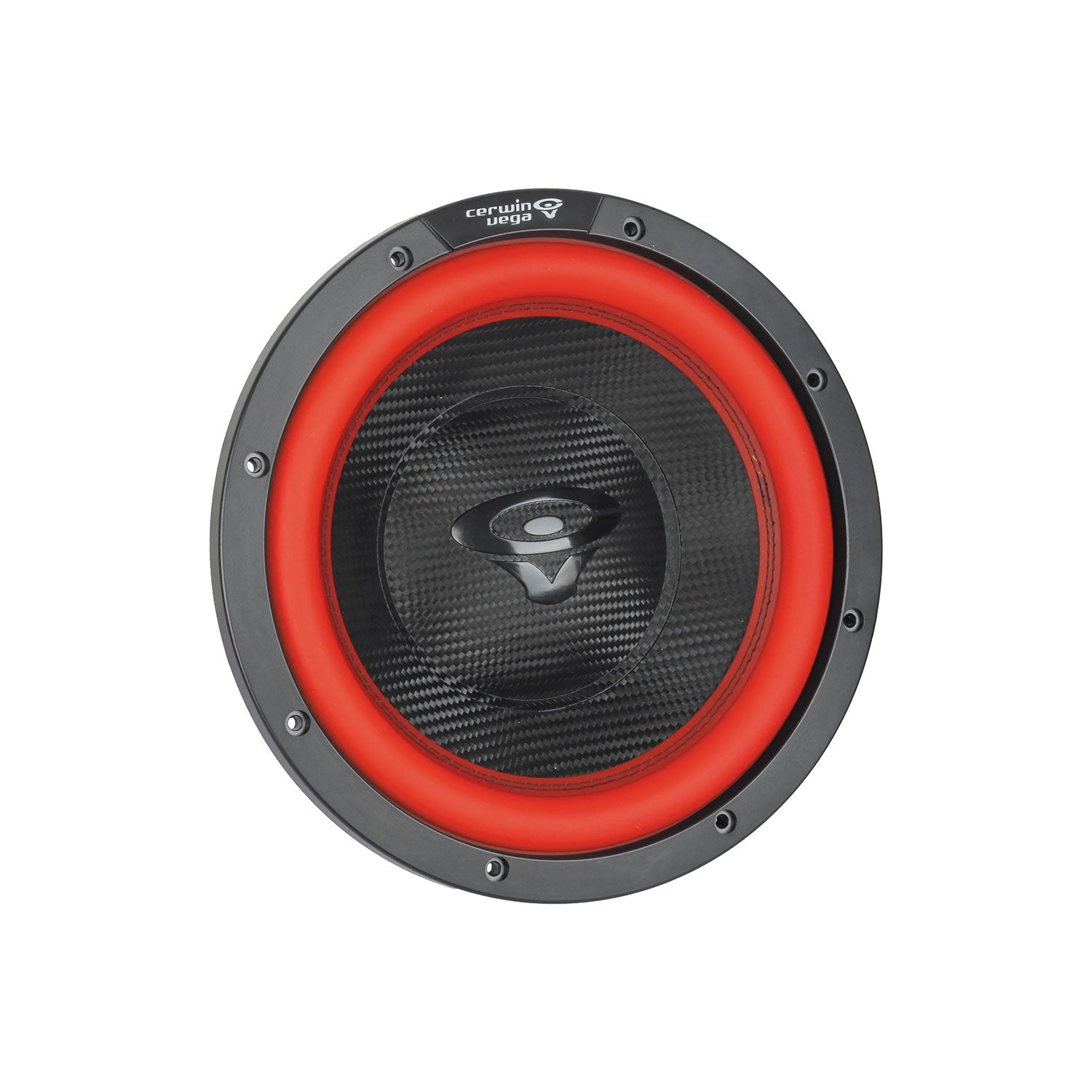 The Cerwin Vega Vega 2025 Edition Subwoofer is a round, black 12