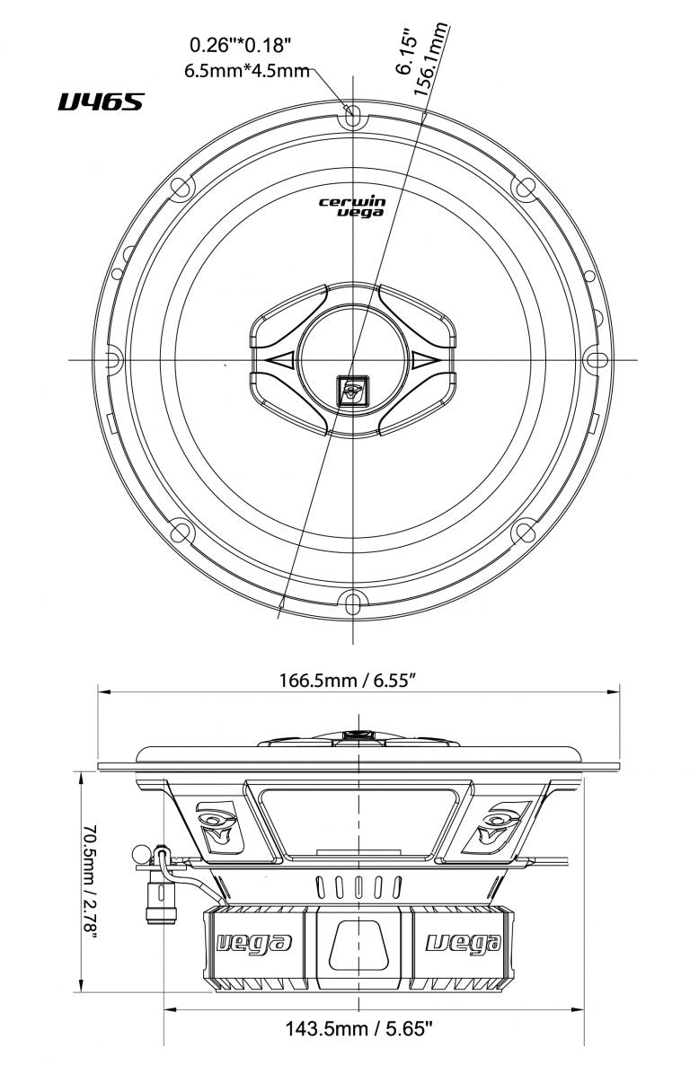 Vega Series 2 - Way Coaxial Speakers W/1
