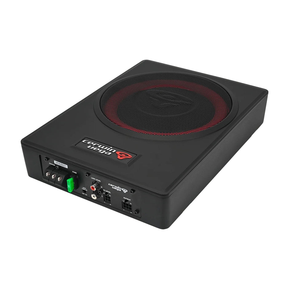 8" Powered Slim Subwoofer Enclosure with 2CH Output for Additional Speakers - VPAS821