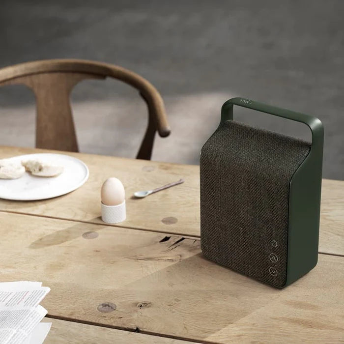 Vifa Oslo Bluetooth Speaker, Portable Wireless Speakers, Compact Rechargeable, Hi-Fi Audio, Xmas Gift, Deep Bass Speaker for Camping Travel, Outdoor Party (Pine Green)