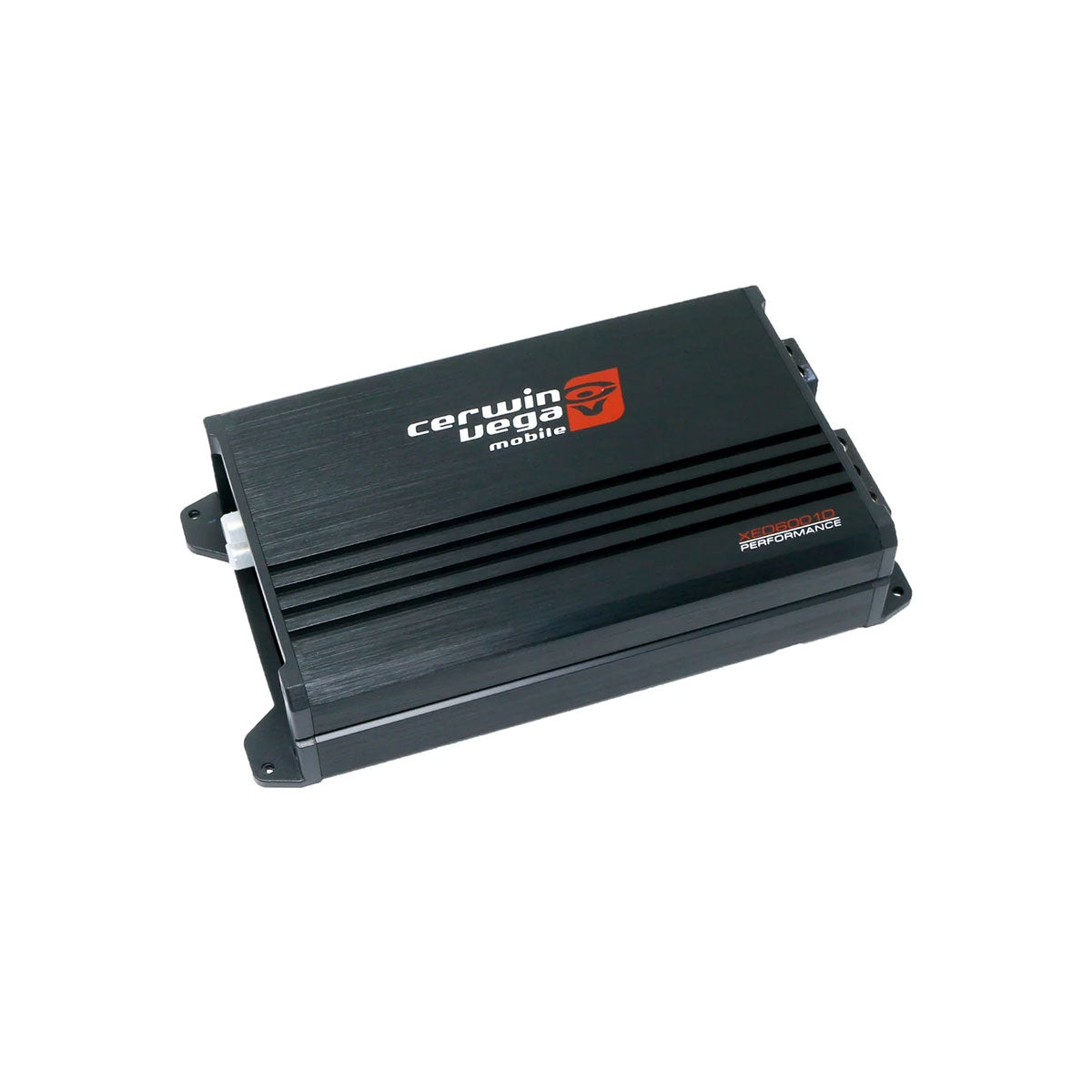 The XED Series 1-Channel Mono Block Class-D Amplifier (XED6001D) features a black design with ribbed texture and slanted edges. Displaying 
