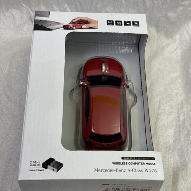 Wireless Computer Mouse - Computer Accessories - White Wirelesss Mouse, SUV Car Design with Blue LED Lights - Style# W176