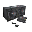 The Bass Package includes a rectangular dual subwoofer enclosure with two black 