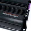 The CVP Series CVP2000.1D is a black metal amplifier with a sleek, ridged design, featuring 