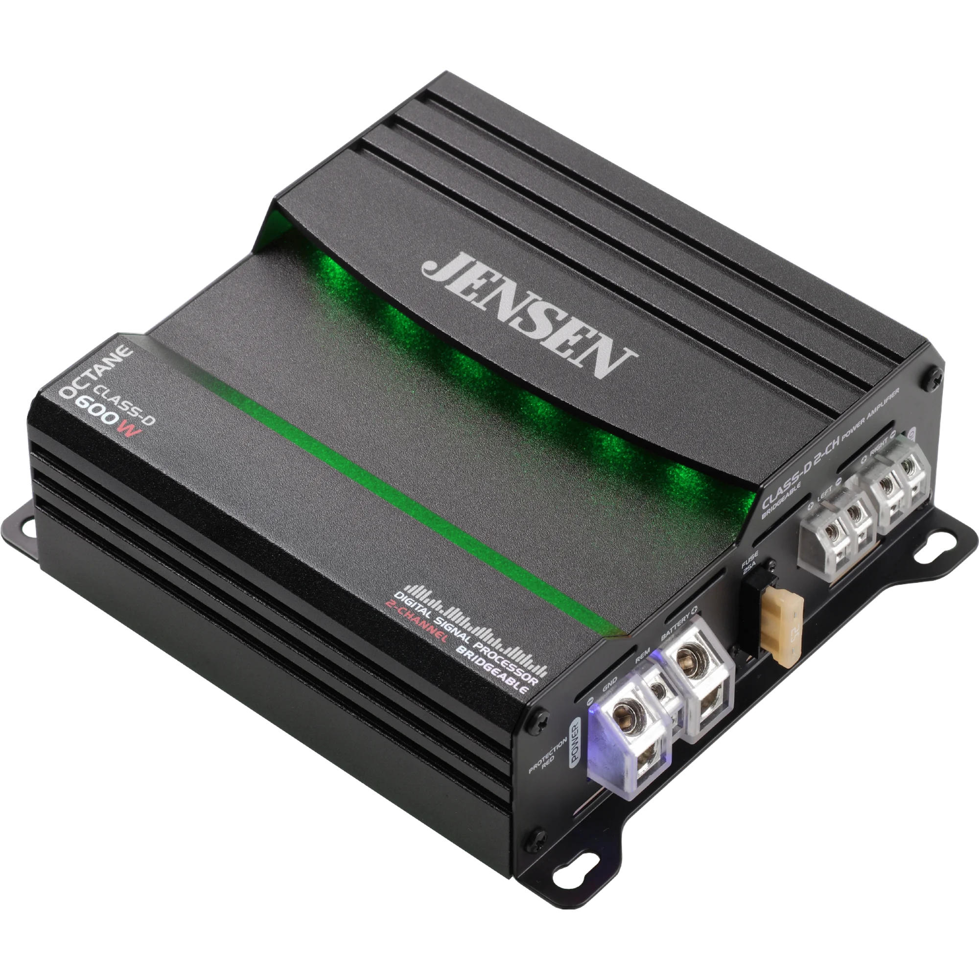 JENSEN XDA92RB Class D 2-Channel Bridgeable Amplifier with 80 Watts RMS x 2 , 600 Watts