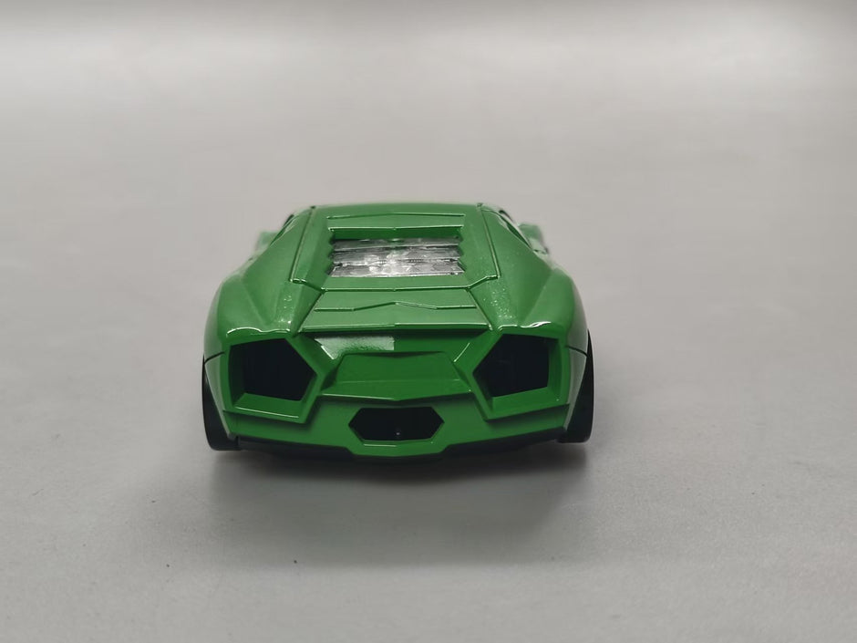 Wireless Bluetooth Mouse Sports Car Style 2.4GHz LED Light Glossy Decoration Desktop Laptop Computer Mouse Optical Mice (Green)