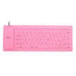 Foldable Silicone Keyboard, USB Keyboard, Wired Keyboard, 85 Keys USB Wired Waterproof Folding Silicone Keyboard for PC Laptop Notebook Pink