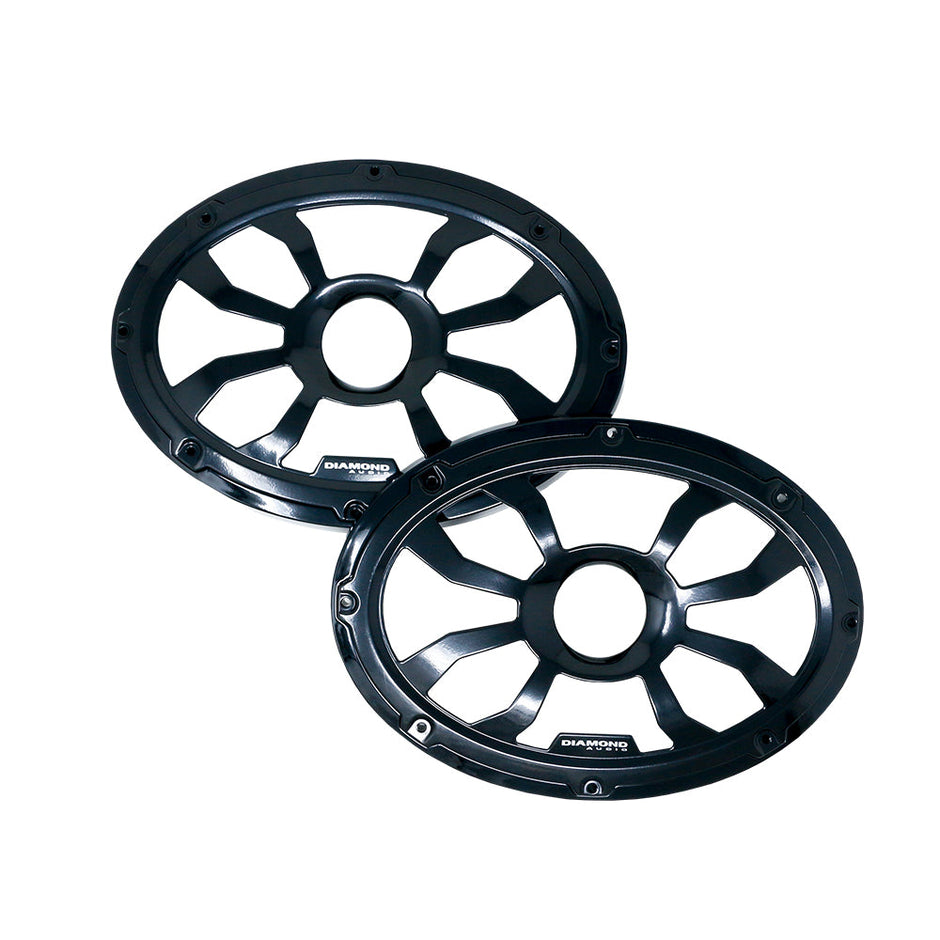 HXM69FBB – 6"x9" Flush Mount Speaker Grills - Black (Pair)