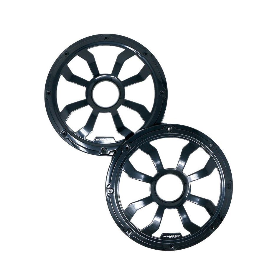 HXMF Series 8" Flush Mount Speaker Grills - Black (Pair) - HXM8FBB - HXM8FBB - Diamond Audio