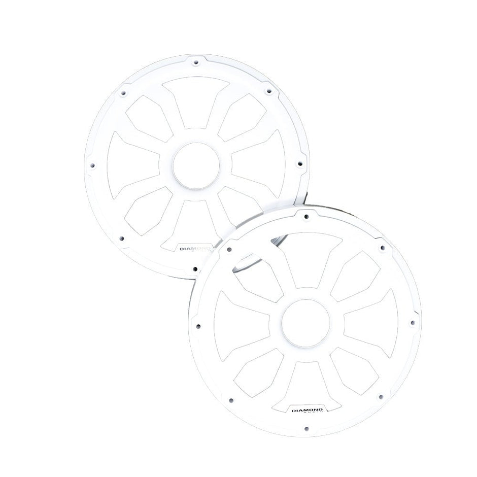 HXM65FWW - 6.5" Flush Mount Speaker Grills - Pair (White) - HXM65FWW - Diamond Audio