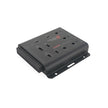 The IOEM66 is a black electronic control module for car audio systems and aftermarket amplifiers. It features multiple slots, connectors labeled 