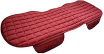 Car Seat Cover Protector – Anti-Slip Breathable Rear Bench Seat Cushion Pad with Storage Pockets, Long Bottom Seat Cover for Most Cars, SUVs & Trucks (Red, 3 pcs.)
