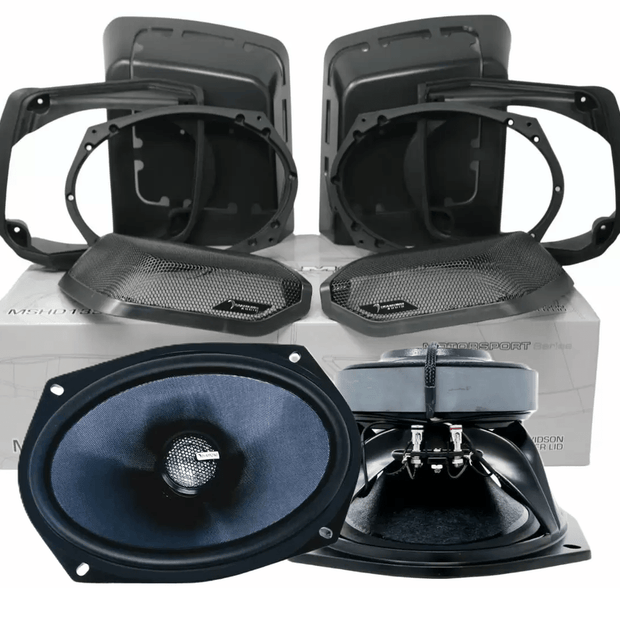 1998 - 2013 HARLEY DAVIDSON CUT IN SPEAKER LID KIT WITH MS692CX2 (2Ω) - MSMS692CX2LK13 - MSMS692CX2LK13 - Diamond Audio
