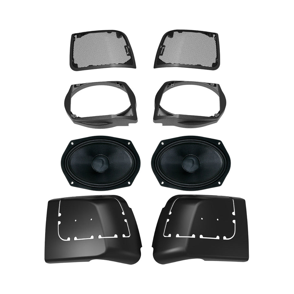 2014 - 2023 Harley Davidson® Cut In Lid Kit with MS69NEO (4Ω) Speakers - MS694NEOLK - MS694NEOLK - Diamond Audio