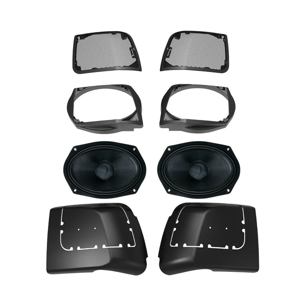 2014 - 2023 Harley Davidson® Cut In Lid Kit with MS69NEO (4Ω) Speakers - MS694NEOLK - MS694NEOLK - Diamond Audio