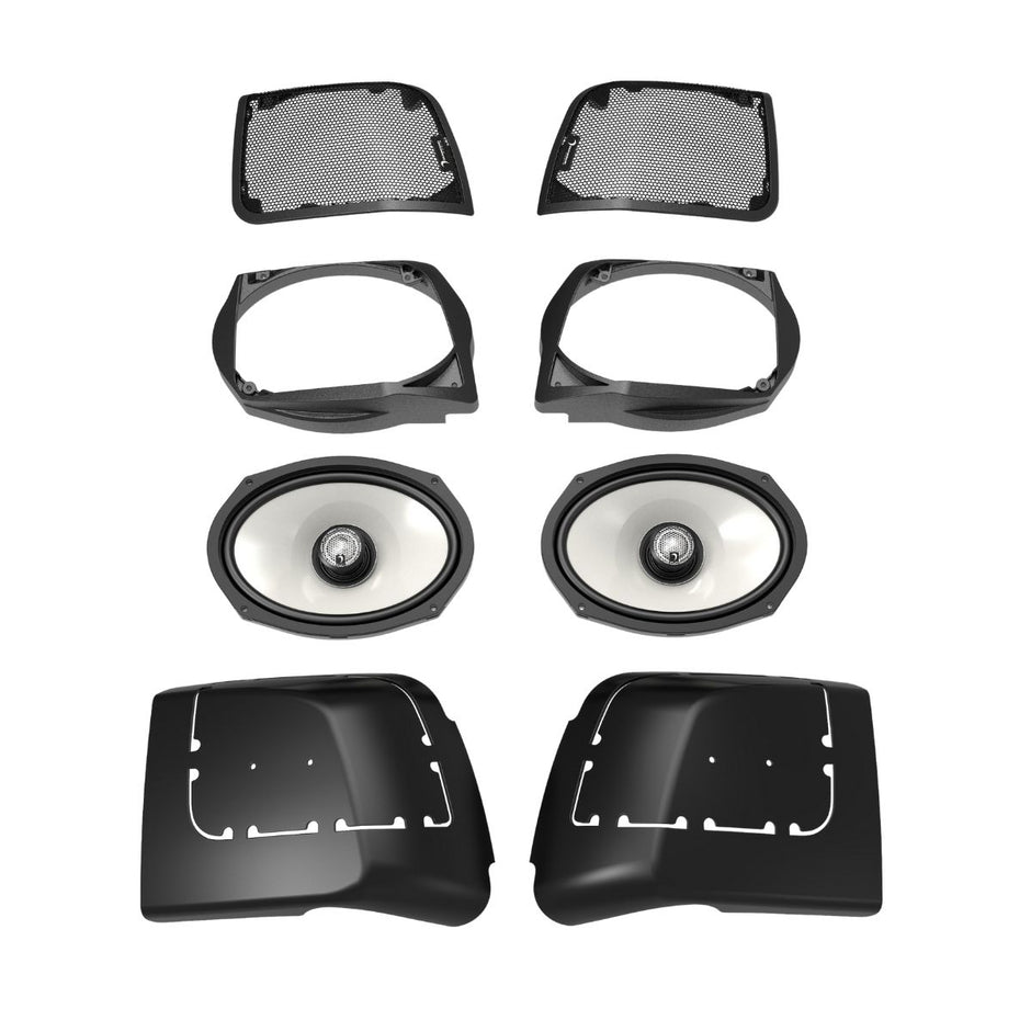 2014 - 2023 Harley Davidson® Cut In Lid Kit with HXM69F2 (2Ω) Speakers - MSHXM692LK - MSHXM692LK - Diamond Audio