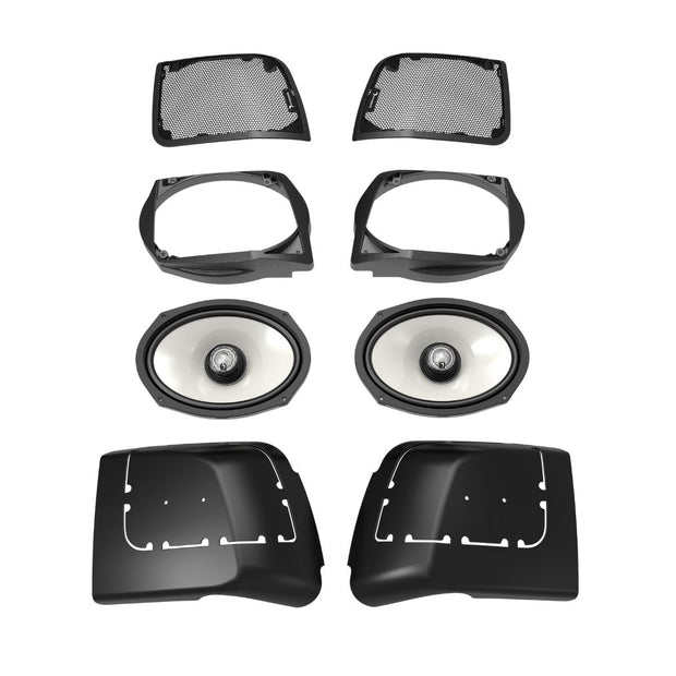 2014 - 2023 Harley Davidson® Cut In Lid Kit with HXM69F2 (2Ω) Speakers - MSHXM692LK - MSHXM692LK - Diamond Audio