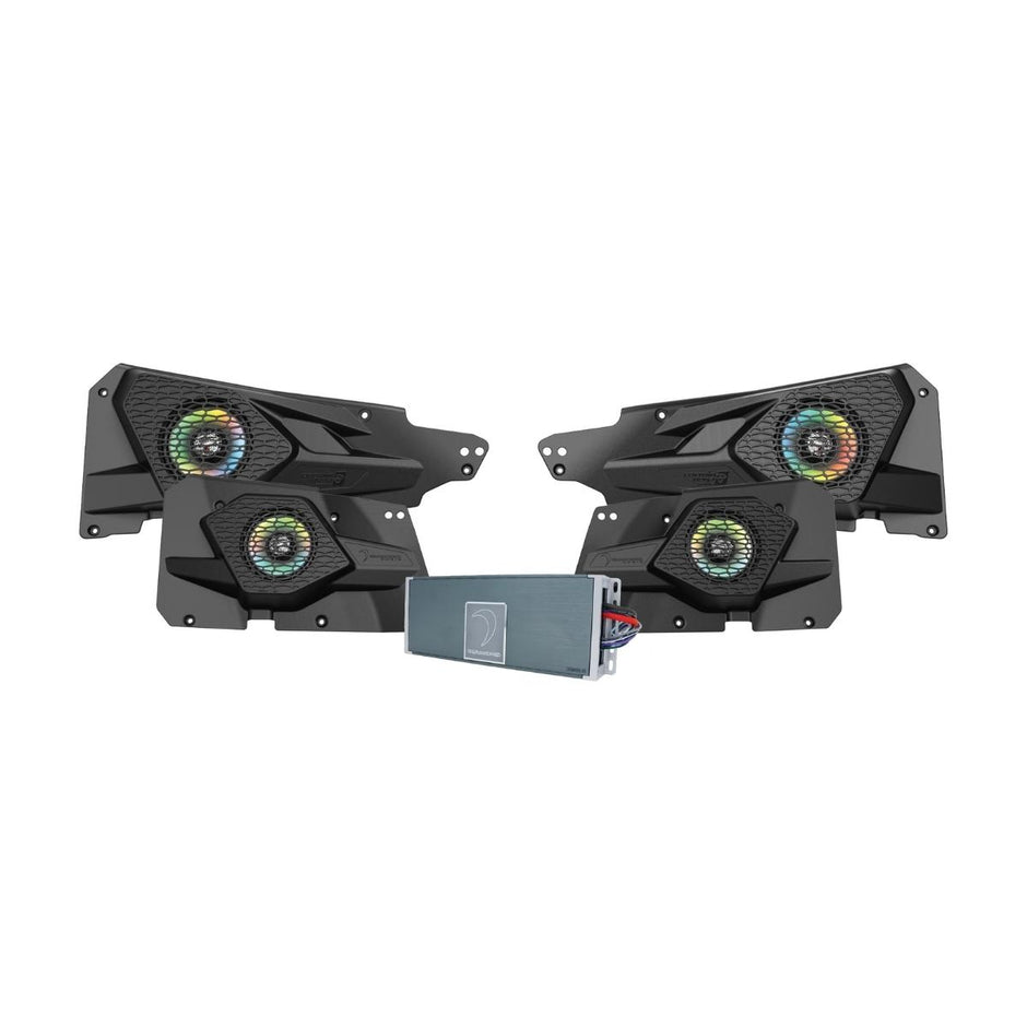 MSRZRKM14 - 2014+ RZR© 2DR / 4DR 6.5" 2 - Way Power Sports All Weather Coaxial Speaker 4 - Channel Amplifier - Diamond Audio