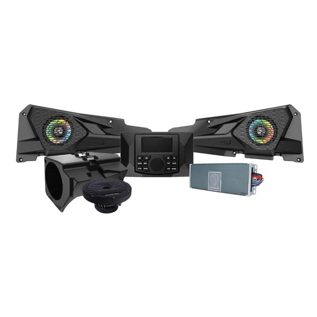 MSRZRKM22 - 2014+ RZR© 2DR / 4DR 6.5" 2-Way Power Sports All Weather Coaxial Speaker 4-Channel Full Range Class D Waterproof Amplifier
