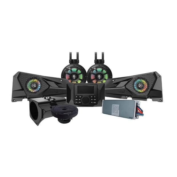 MSRZRKM32 - 2014+ RZR© 2DR / 4DR 6.5" 2-Way Power Sports All Weather Coaxial Speaker 6-Channel Full Range Class D Waterproof Amplifier