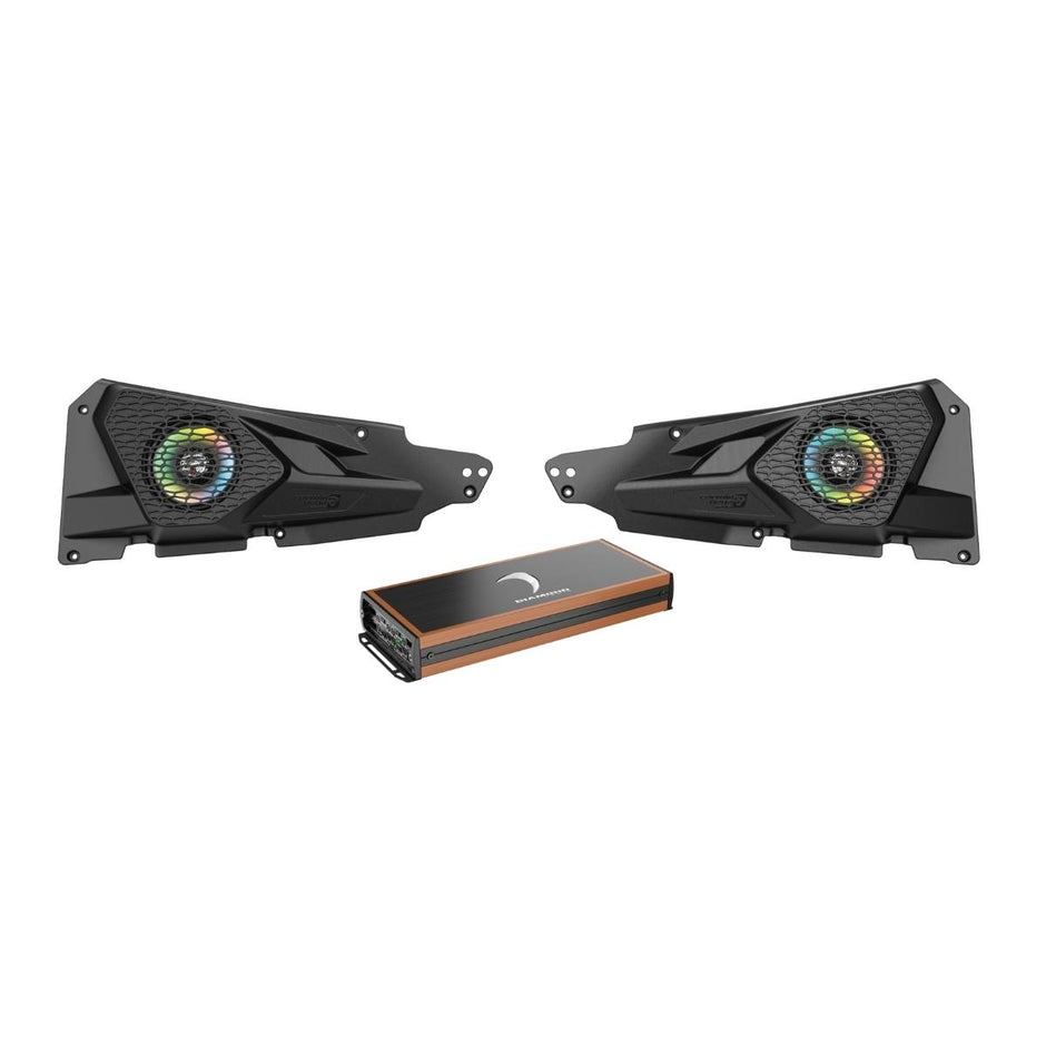 MSRZRKD12 - 2014+ RZR XP© 2DR/4DR 6.5" 2-Way All Weather Front Speaker Set with 2-Channel Amplifier