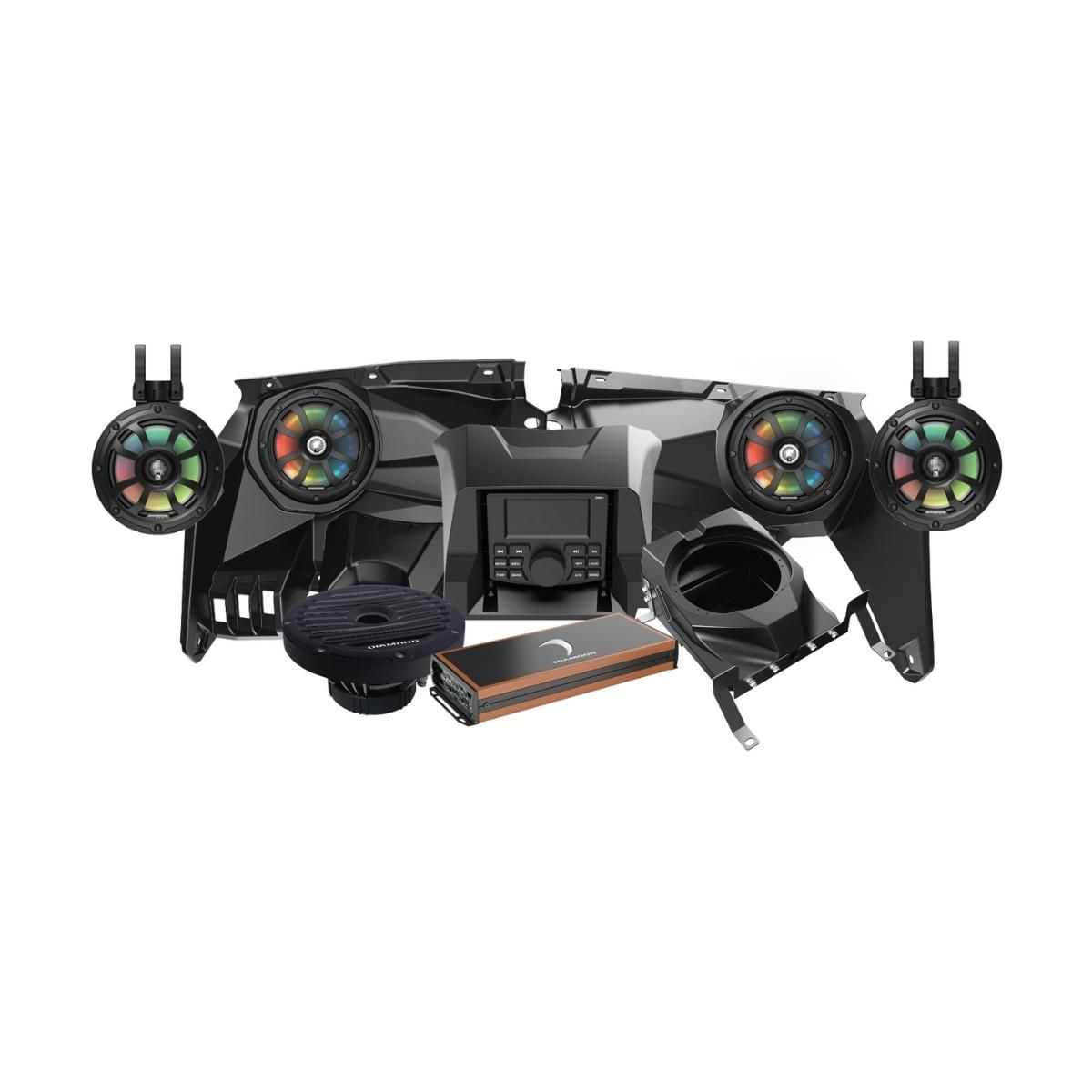 MSX3KD3 - 2017+ Can Am Maverick X3/X3 Radio and Amplifier Speaker Kit - MSX3KD3 - Diamond Audio