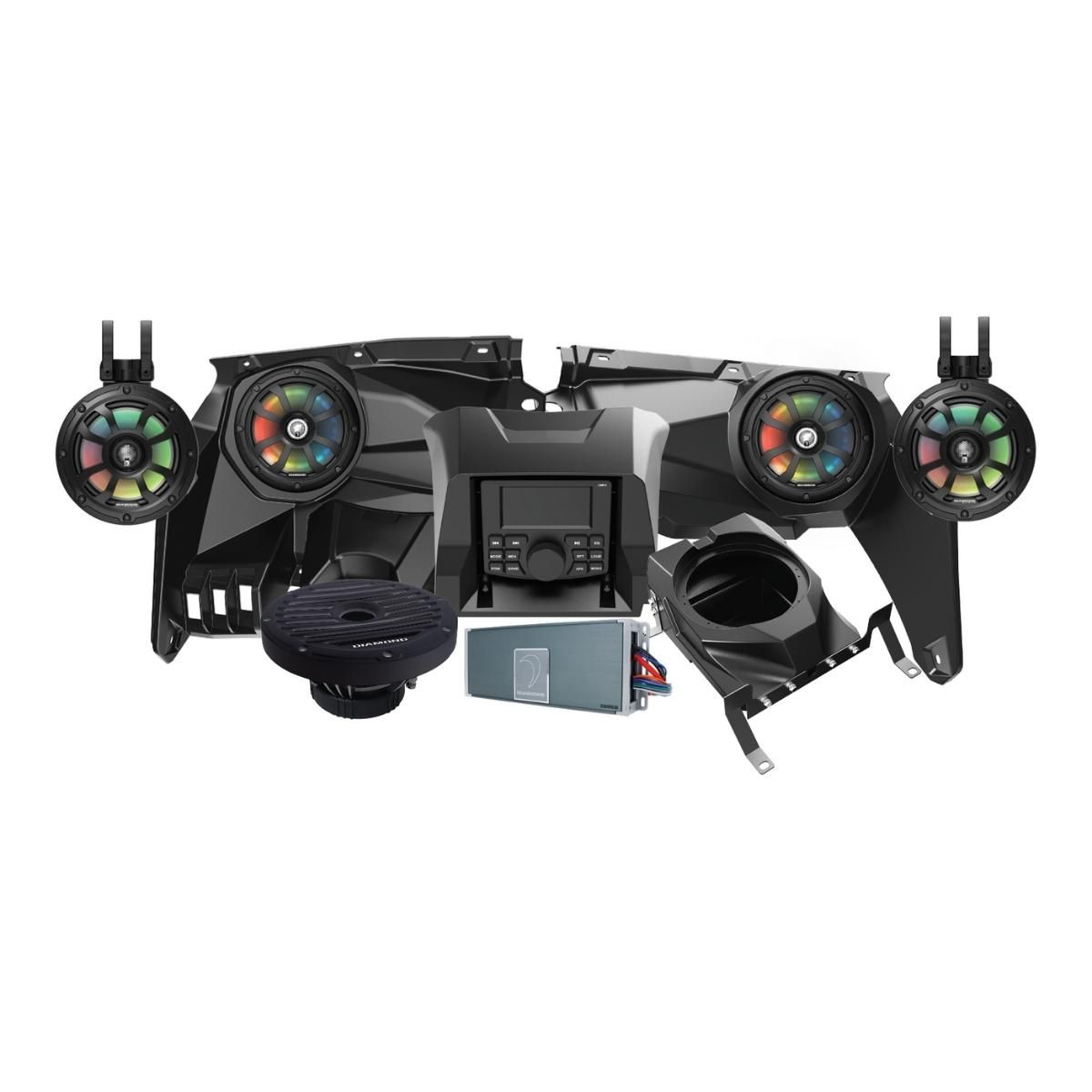 MSX3KM3 - 2017+ Can Am Maverick X3/X3 Max Complete Speaker Kit - Diamond Audio