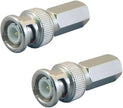 BNC6TU Male Twist-On Connector Pair – Coaxial RF Adapter for CCTV, Security Camera, Antenna, and Audio/Video Applications