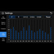 The Harley Davidson Digital Media Receiver RPMHD14 offers an audio equalizer interface with 