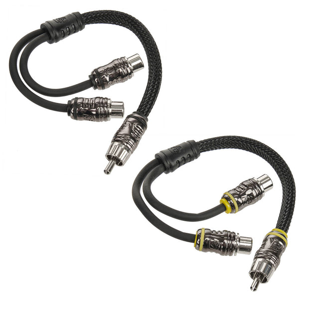 STROKER Series - 1 Male To 2 Female RCA Y Splitter (Pair) - RSY2F
