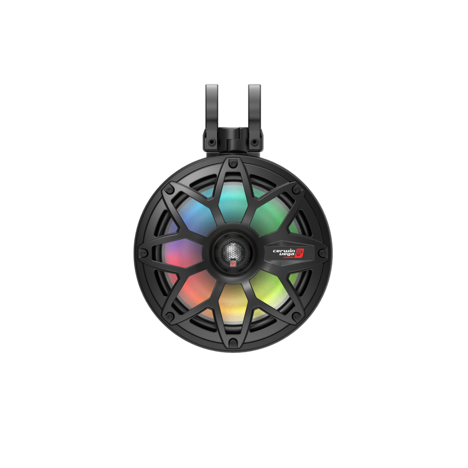 Front view of 8 inch speaker pods