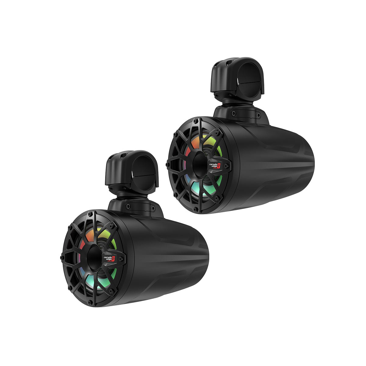 2 - Way Speaker System (Pair), Black and White Coated Voice Coil Injection PP Cone Rubber Surround - Cerwin Vega