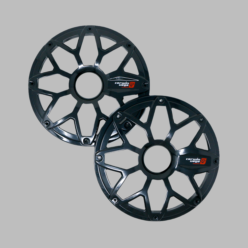 RPM STROKER 6.5 inch Flush Mount Speaker Grill - Black Pair