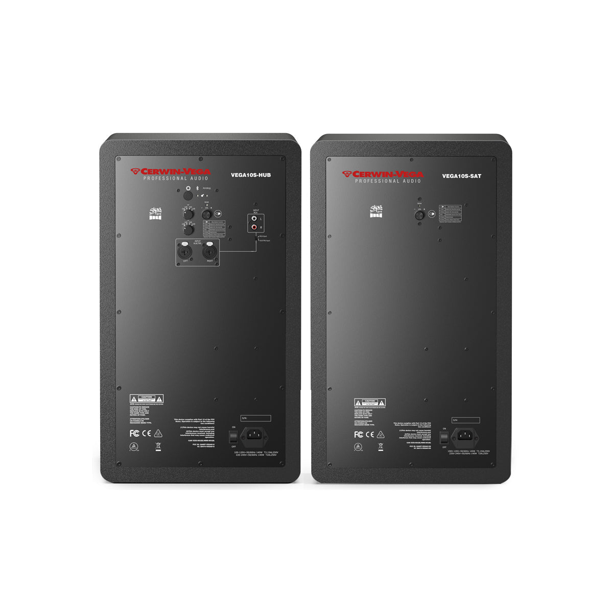 VEGA10SB-PR  10” 3-WAY STUDIO MONITOR - PAIR (HUB/SAT)