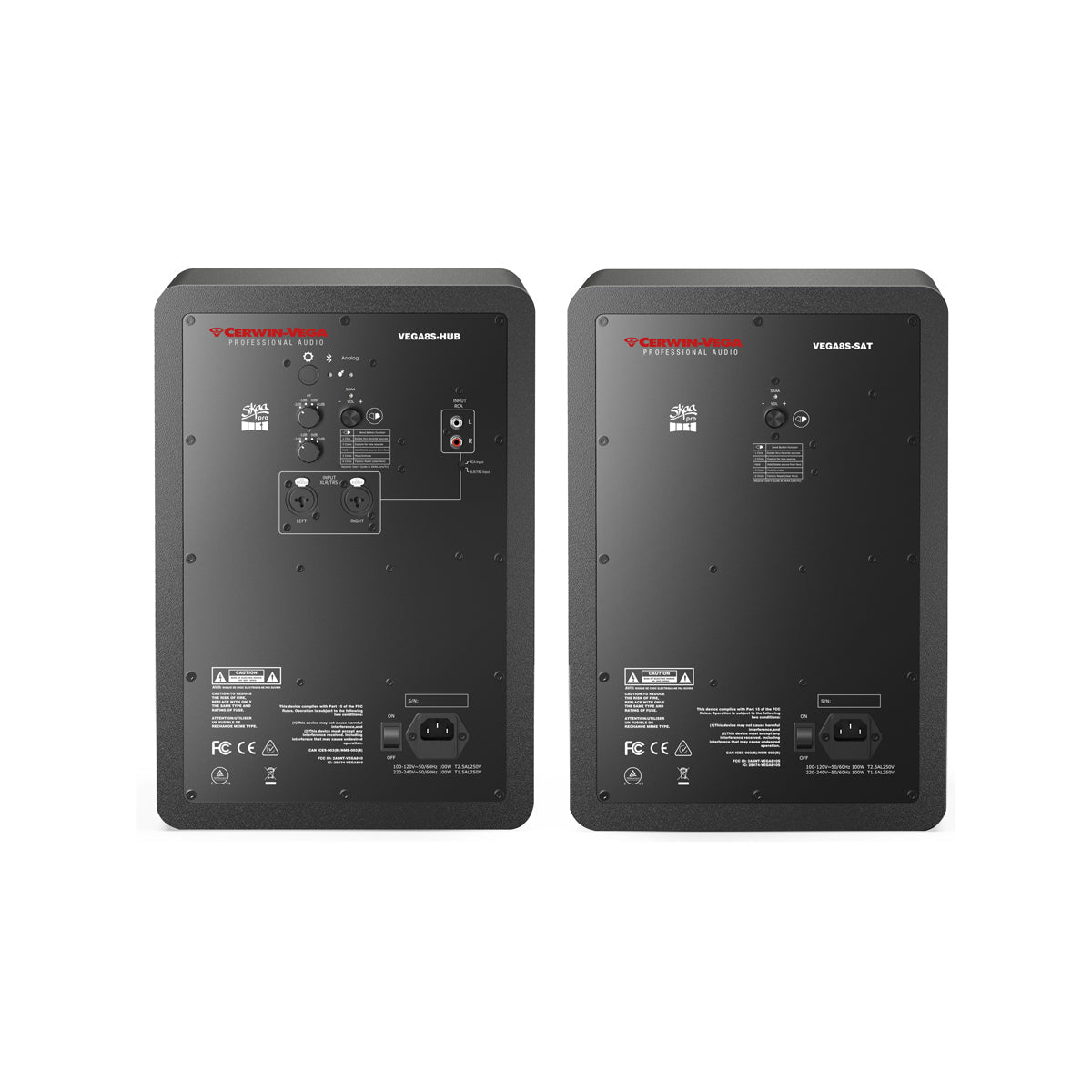 VEGA8SB - PR 8” 2 - WAY STUDIO MONITOR PAIR (HUB/SAT) - Cerwin Vega