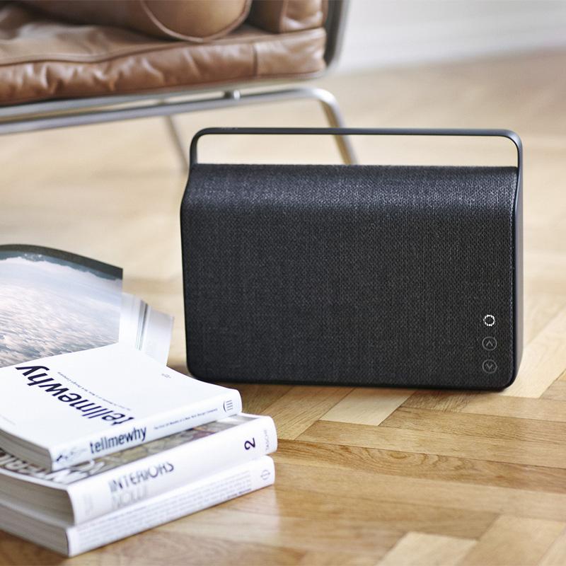 Vifa Copenhagen 2.0 Bluetooth Speaker | Nordic Design | Wireless WiFi Home Speaker | HiFi Audio Multi-Streams Speaker Supports Airplay & DLNA | Slate Black