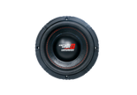 The VMAXX High Performance Subwoofer features a circular black cone with red stitching, displaying the Cerwin Vega logo and 