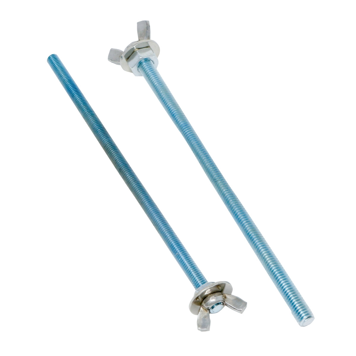 Two long threaded metal rods, perfect for securing the VEGA 12