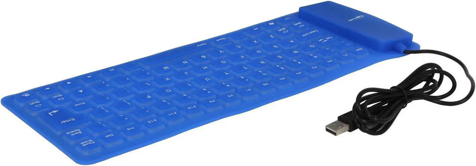 Foldable Silicone Keyboard, USB Keyboard, Wired Keyboard, 85 Keys USB Wired Waterproof Folding Silicone Keyboard for PC Laptop Notebook Blue